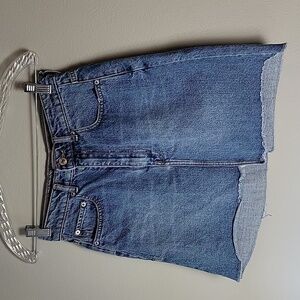 Zara A-line asymmetrical denim skirt